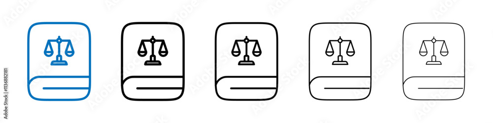 Poster law book icon outline vector logo for web ui