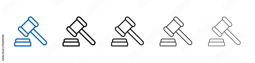 Poster law icon outline vector logo for web ui