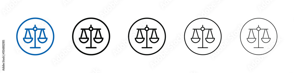 Poster law scale icon outline vector logo for web ui