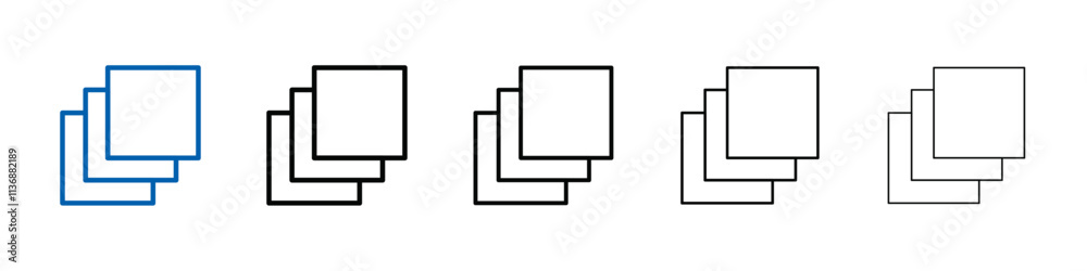 Poster Layers icon Outline vector logo for web ui