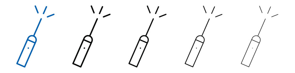 laser icon Outline vector logo for web ui