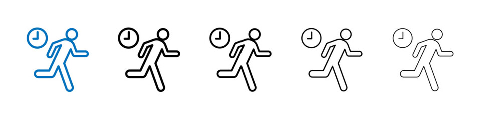 Late icon Outline vector logo for web ui