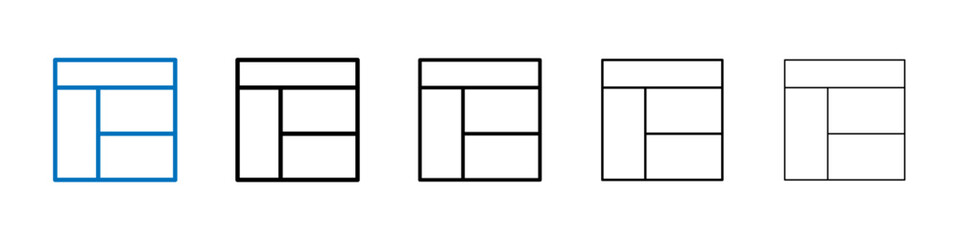 Layout icon Outline vector logo for web ui