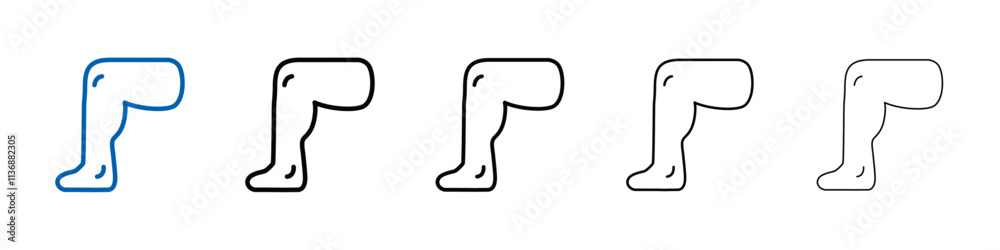 Poster legs icon outline vector logo for web ui