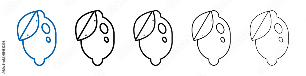 Aufkleber lemon icon outline vector logo for web ui