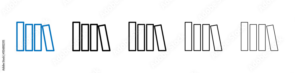 Poster Library icon Outline vector logo for web ui