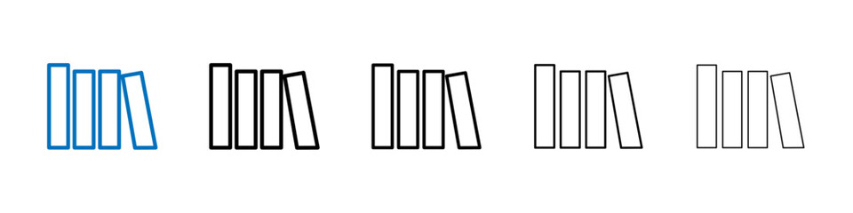 Library icon Outline vector logo for web ui