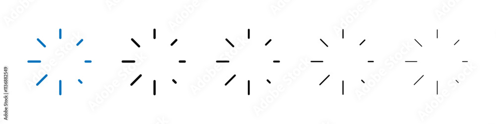 Aufkleber loading icon outline vector logo for web ui