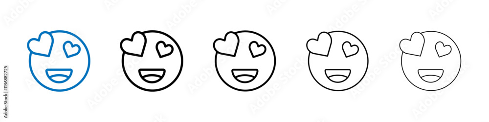Poster love icon outline vector logo for web ui