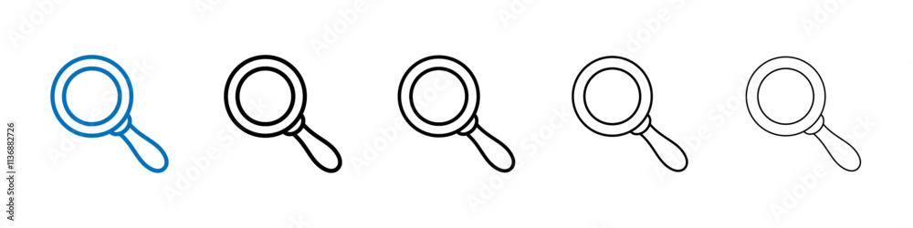 Aufkleber loupe icon outline vector logo for web ui