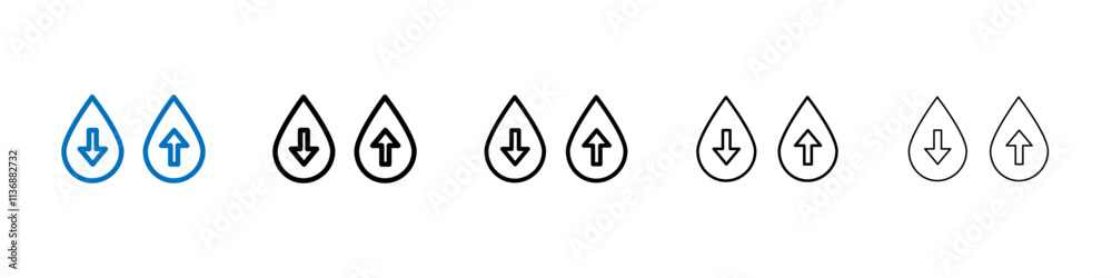 Aufkleber low and high cholesterol icon outline vector logo for web ui