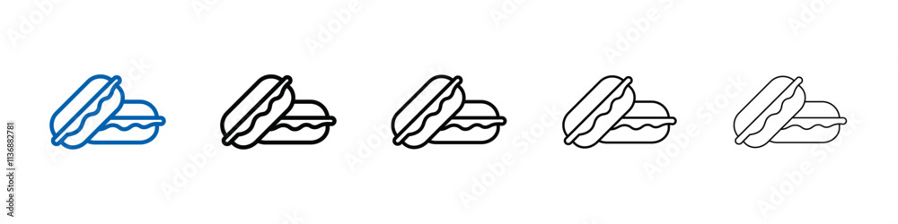 Aufkleber macarons icon outline vector logo for web ui