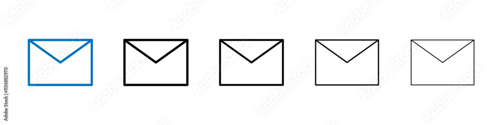 Poster mail icon outline vector logo for web ui