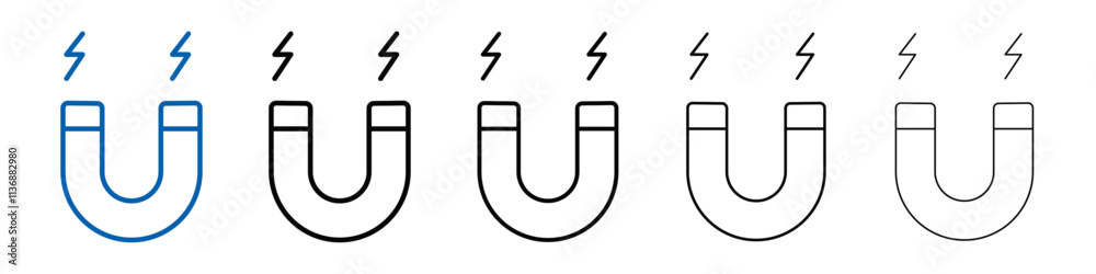 Poster magnet icon outline vector logo for web ui