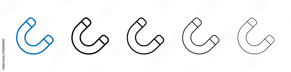 Aufkleber magnet icon outline vector logo for web ui