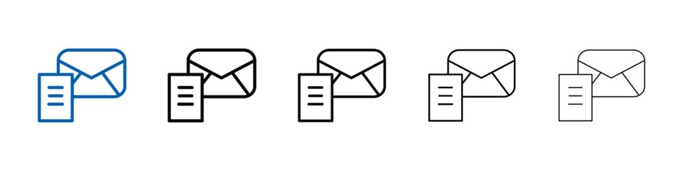 Mail message icon Outline vector logo for web ui