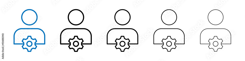 Poster Manage icon Outline vector logo for web ui