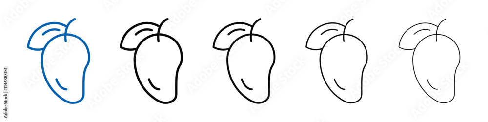 Poster mango icon outline vector logo for web ui