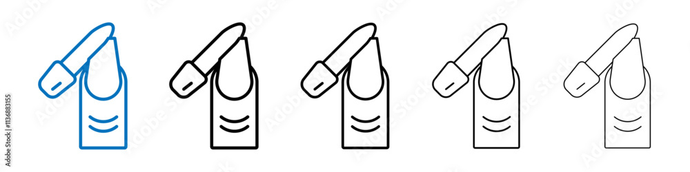 Poster Manicure icon Outline vector logo for web ui