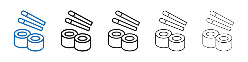 Maki sushi roll icon Outline vector logo for web ui © Hindi