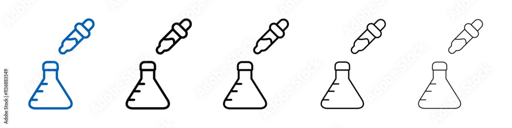 Poster medical test icon outline vector logo for web ui