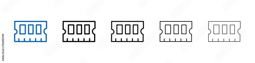 Poster memory, ram icon outline vector logo for web ui