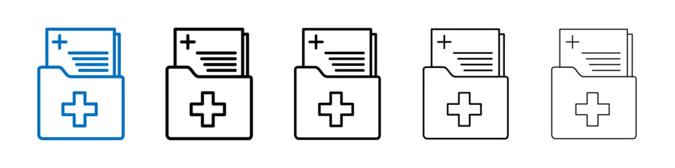 Medical report icon Outline vector logo for web ui