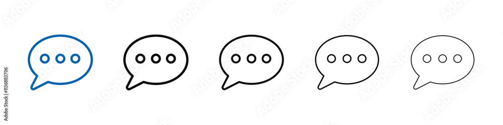 Poster Messaging icon Outline vector logo for web ui