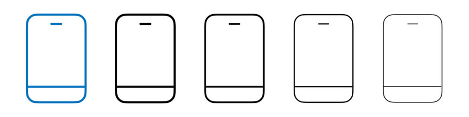Mobile icon Outline vector logo for web ui