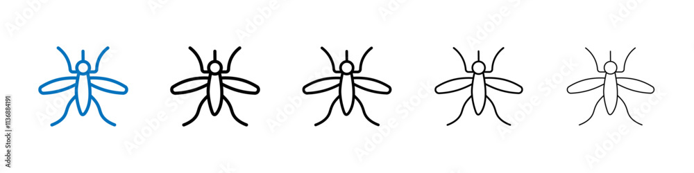 Poster mosquito icon outline vector logo for web ui