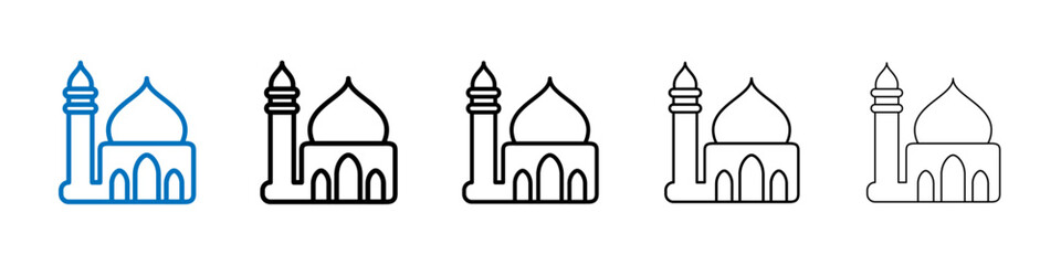 Mosque icon Outline vector logo for web ui