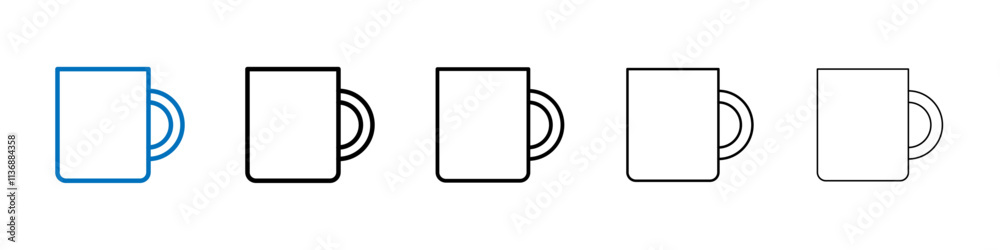 Poster Mug icon Outline vector logo for web ui