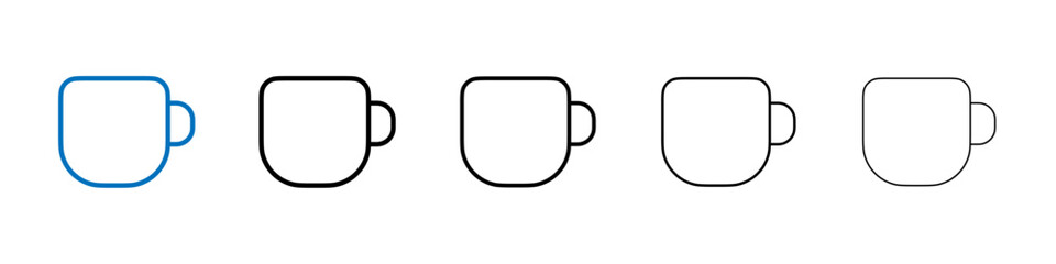 Naklejka premium Mug icon Outline vector logo for web ui