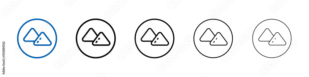 Poster nachos icon outline vector logo for web ui
