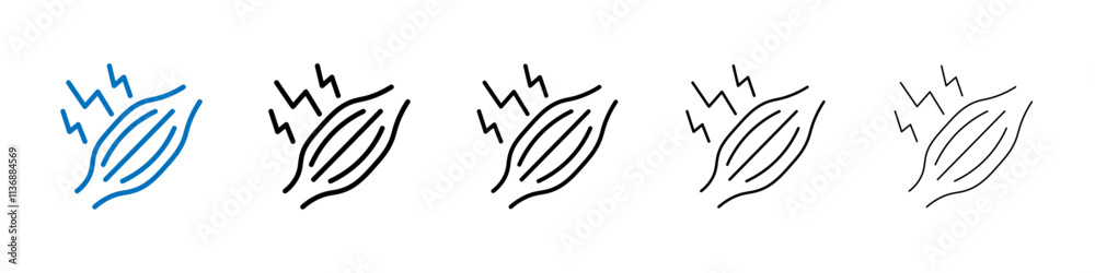 Poster Myalgia icon Outline vector logo for web ui