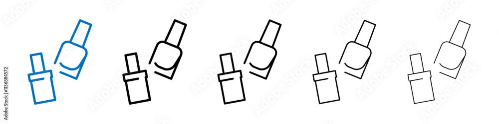 Poster nail polish icon outline vector logo for web ui