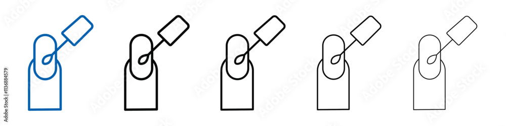 Poster nails polish icon Outline vector logo for web ui
