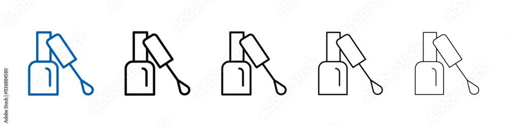 Poster nails polish icon outline vector logo for web ui