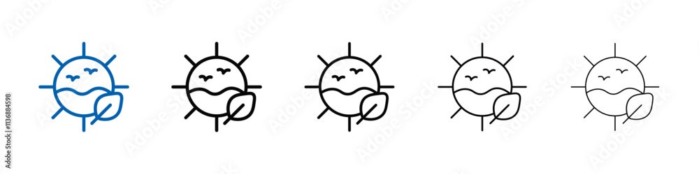 Aufkleber natural resources icon outline vector logo for web ui