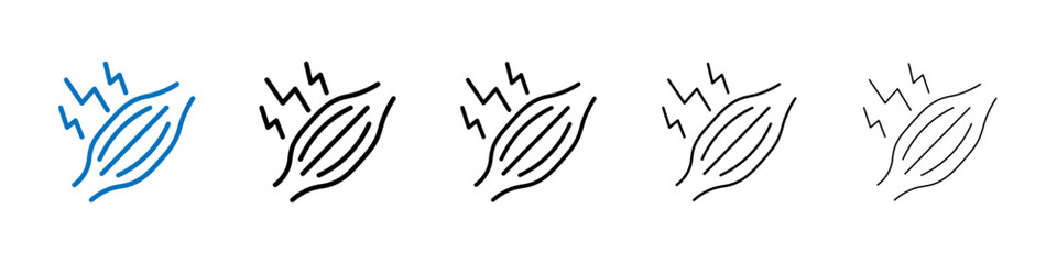 Fototapeta premium Myalgia icon Outline vector logo for web ui