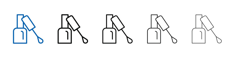 nails polish icon Outline vector logo for web ui