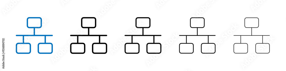 Aufkleber network icon outline vector logo for web ui