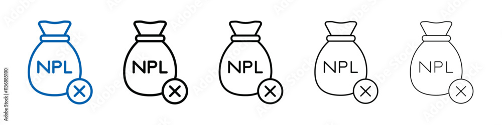 Poster NPL icon Outline vector logo for web ui