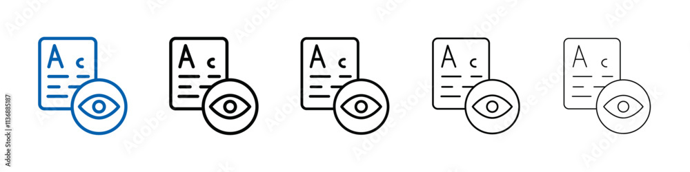 Poster oculist icon outline vector logo for web ui