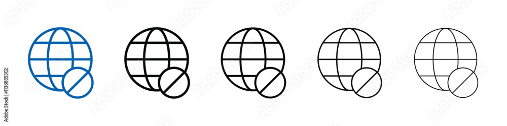Poster offline icon Outline vector logo for web ui