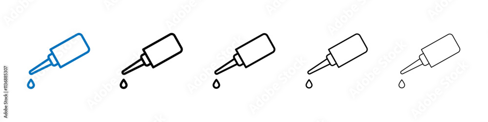 Poster oil dropper bottle icon outline vector logo for web ui