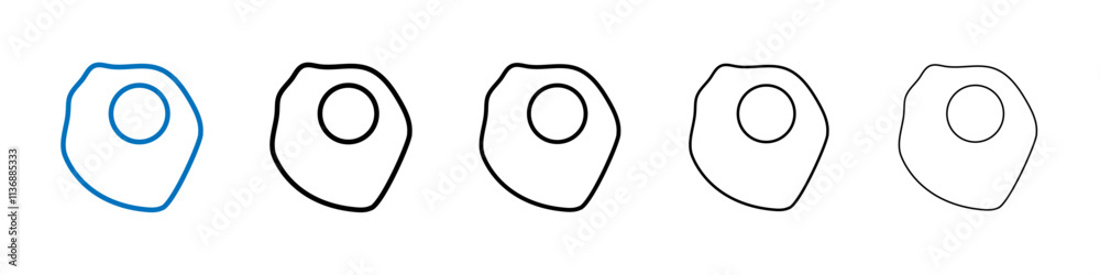 Poster Omelet icon Outline vector logo for web ui