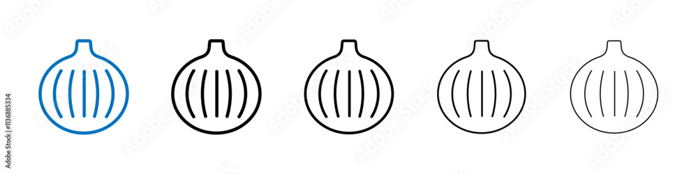 Aufkleber Onion icon Outline vector logo for web ui