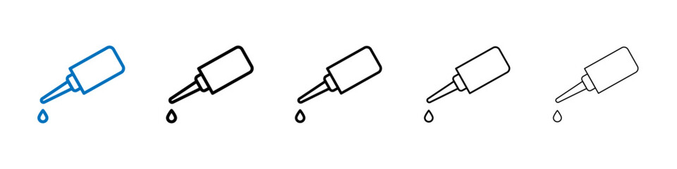 Oil dropper bottle icon Outline vector logo for web ui