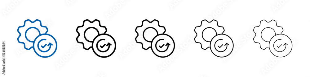 Poster Optimization icon Outline vector logo for web ui